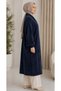 Women's Shawl Collar Oversized Knitwear and Long Cardigan with Bearded Fur - 5