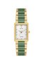 Safir glass classic gold - green - white women's watch nc45-3925002-dwnms