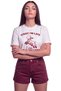 Women's Sorry I'M Late Lamb Print Relaxed Fit T-Shirt White - 6