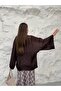 Women's Judge Collar Brit Buttoned Fringe Detailed Wide Sleeve Jacket Kimono 0133 - 6