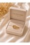 Gold Color Chain Design Zircon Stone Steel Ring – Stylish Women's Ring with Oval Ring Detail