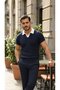 Men's Patterned Short Sleeve Knitwear T-Shirt - 100% Cotton Acrylic