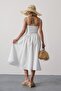 Long Dress with Straps - White
