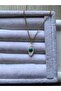 Protective Eye Detailed Pearlescent Natural Stone Steel Necklace Handmade