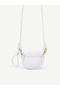 White Shk306 Adjustable, Knot Detail Strap, Mini, Women's Hand, Arm and Shoulder Bag - 5