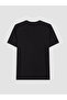 Black V-Neck Combed Cotton Men's T-Shirt - 7