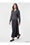 Lcw Modest Gray Flared Skirt with Zipper at the Waist - 2