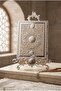 Silver Plated Embossed Engraved Quran Storage Box and Stand Large Size - 3
