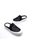 Knitted Detailed Closed-Toe Black Sabo Slippers (Size 1 Small Fit) - 6