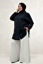 68067 Plus Size Cupra Shirt with Elasticated Sleeves - Black - 4