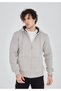 Men's 3 Thread Cotton Hooded Full-Zip Pocket Hoodie Sweatshirt - Dyed Gray - 2