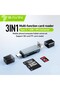 قارئ بطاقات OTG-52 متعدد الوظائف 3 في 1 محول من تايب سي إلى USB 3.0 + موصل آيفون مع دعم بطاقات SD وTF - 7