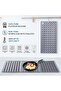 Collapsible Silicone Dish Drying Mat, Trifold Dish Large Drying Matfor Kitchen Counter, Compact & Ea - 4