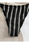 Black Striped Shorts Bikini Set - 4