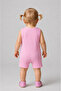 Baby Girl Romper Summer 100% Cotton Ribbed Sleeveless Rabbit Printed Snap Fastener Baby Romper 0-9 Months - 8