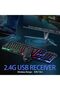 مجموعة لوحة مفاتيح وماوس ألعاب لاسلكية من CHONCHOW بمنفذ USB، لوحة مفاتيح مريحة بإضاءة خلفية LED وتصميم ميكانيكي مريح - 4