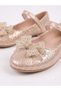 New Season Gold Tulle and Drop Stone Girls' Ballerinas