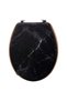 Scaun WC din lemn, negru - Lea