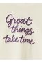 Girl's crew neck t-shirt with slogan print - 3
