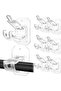 8-Piece Upgraded Transparent Self-Adhesive No-Drill Curtain Rod Bracket Set