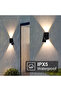 2-piece solar wall light for home and outdoor use, courtyard light, garden decorative spotlight, outdoor solar wall washer light, warm light. - 3
