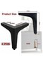 4-Piece Set of Metal Furniture Legs, 4-inch (10 cm) Triangular Furniture Legs, Suitable for Sofas, Coffee Tables, TV Stands and Other Furniture... - 2