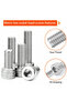 1080-Piece Set Socket Head Cap Screws Bolts Nuts Washers Small Metric Screw Cup Head Cylindrical Head Silver - 2
