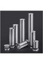 Four 50x80mm furniture legs, stainless steel kitchen cabinet legs, round feet - rubber pads - safe and quiet. - 3