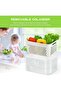 3-Pack Reusable Stackable Refrigerator Storage Containers for Fruits and Vegetables with Lids (Gray) - 2