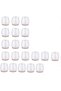 20-pack of chair leg protectors, transparent round, noise reduction, size XS
