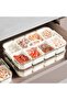 Compartmented Snack Box - Fruit and Vegetable Storage Box - Pack of 2 - 34 x 21 x 6 cm - 2