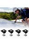 8-pack solar panel mounters, 40mm center clamp, black, standard type, with screw connection, photovoltaic, trapezoidal mounting, center clamp. - 6