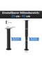 Set of 4 adjustable furniture legs, with a height adjustment range of 25-43 cm, made of black metal, suitable for cabinets, TV cabinets, sofas... - 2