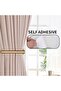 Adhesive Curtain Tiebacks - 4-Pack - Curtain Hooks - No Drilling Required - Hooks - Curtain Clips - Curtain Rods - Gold - 4