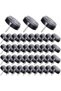 50 nail-studded chair leg pads, 24mm - felt pads to protect furniture legs - black