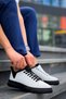Zrk-X204 Premium White Black Linen High Sole Casual Men's Shoes - 5