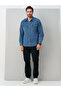 Oversize Blue Cotton Lycra Denim Shirt - 3