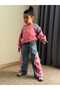 Girl's 2-Piece Set with Jeans and Sweatshirt Trousers - 4
