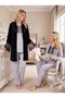 New Season Black Velvet Winter Long Sleeve Special Design Maternity Pajama Set with Breastfeeding Feature - 3