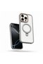 Apple iPhone 12 Pro Max Compatible Case with Magring Stand Silicone Case Gray - 2