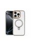 Apple iPhone 13 Pro Max Compatible Case with Magring Stand Silicone Case Gray