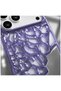Apple iPhone 14 Compatible Case Lace Mirror Silicone Case Deep Purple - 5