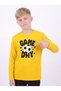 Boy's Round Neck Sweatshirt with Print Detail