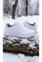 Women's White Sports Shoes Lightweight Durable Non-Slip Sole Seasonal Walking Shoes - 7