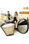 Two reusable coffee filters, enough to filter 8-12 cups of coffee, made of black plastic. - 4