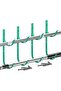 Aluminium pool edge hook for hoses – for telescopic poles, brushes and rakes