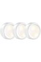 Battery-powered LED spotlights with remote control, 3-pack.