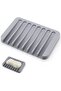 1-Piece Silicone Soap Dish Shower Holder (Grey), Suitable for Bathrooms and Kitchens