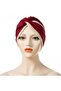 Two satin evening caps, two-tone women's headscarves - red