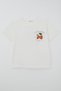 Girl's Short Sleeve T-Shirt with Strawberry Garden Back Print Detail, Ages 9-14, Ecru